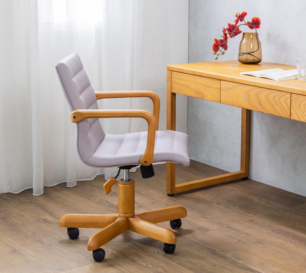 書韻花笠扶手椅皮_附輪_情境