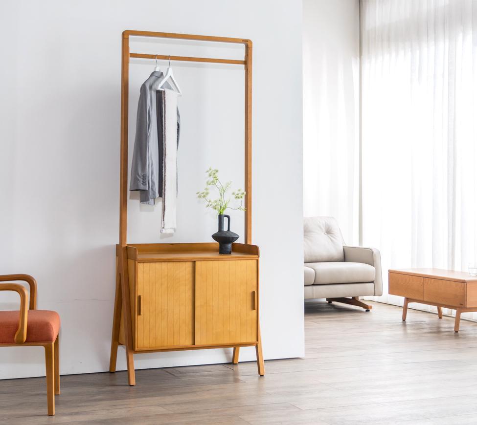 葳閣衣帽架-滑門矮櫃W81.5_AK_情境01